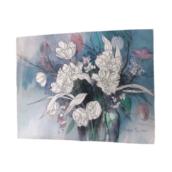 Vintage Dimensions springtime flowers needlepoint kit open package - Picture 2 of 5